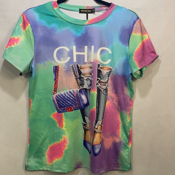 Cute Chic Tie Die Stretch Top - Picture 3 of 5